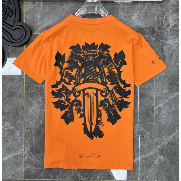 

brand designer luxury men's ch summer t shirts fashion quality tees horseshoe sanskrit cross polos t-shirts sweatshirts women short sl, White;black