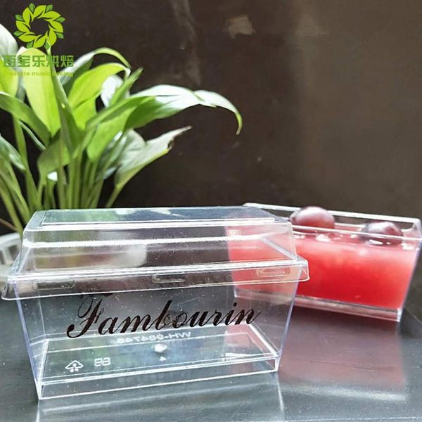 

gift wrap 50pcs net red square transparent cake box 150ml pudding jelly fruit packaging boxes wedding birthday favors dessert cup with lid