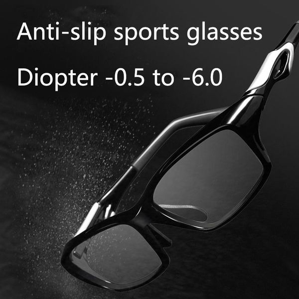 

sunglasses sports myopia glasses men full frame anti-slip tr90 ultralight nearsighted optical shortsighted eyewear diopter -125 175, White;black