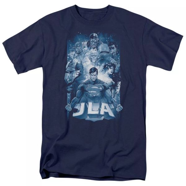 

Justice League of America Burst T-Shirt DC Comics Sizes S-3X NEW, White;black