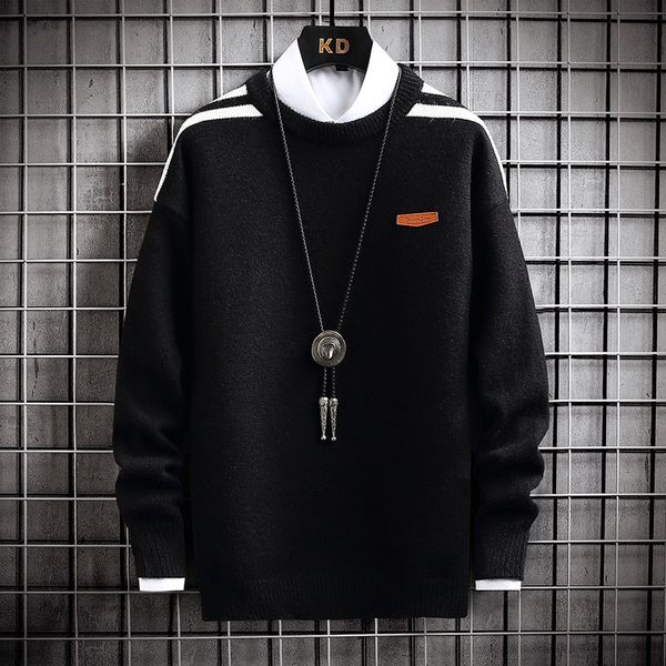 

men's sweaters cashmere knitted sweater, loose long sleeved soft and warm, autumn winter, style, White;black