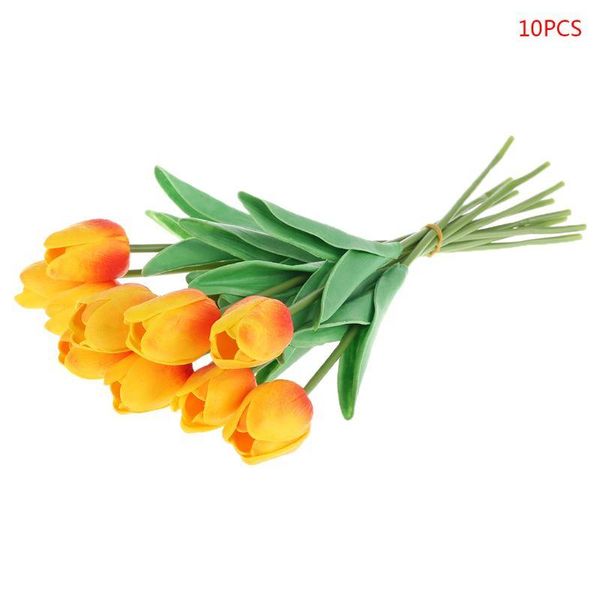 

decorative flowers & wreaths 10 heads artificial pu tulips bouquets simulation arrangement bouquet home room party wedding decor
