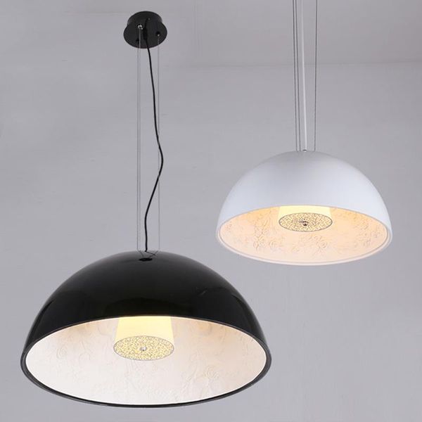 

modern white black sky garden chandeliers stained glass shade pendant lamp dinning living room hanging lighting