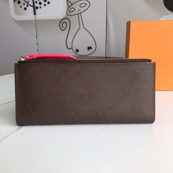 

genuine leather women's zipper card wallet small change with holders woman purse wallets, Red;black