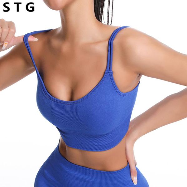 

yoga outfit women tank push up padded gym fitness bra crop workout sports bras with removable pads beautiful back