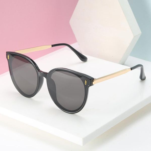 

sunglasses big box round female color street snap tide, White;black