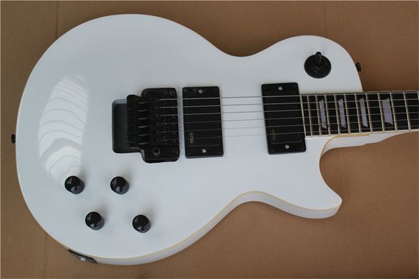 

lp custom electric guitar white color double lock tremolo system rosewood fingerboard mahogany guitar body