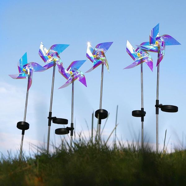 

lawn lamps led solar lights symphony windmill ground plug outdoor courtyard garden lighting copper wire lamp decorations