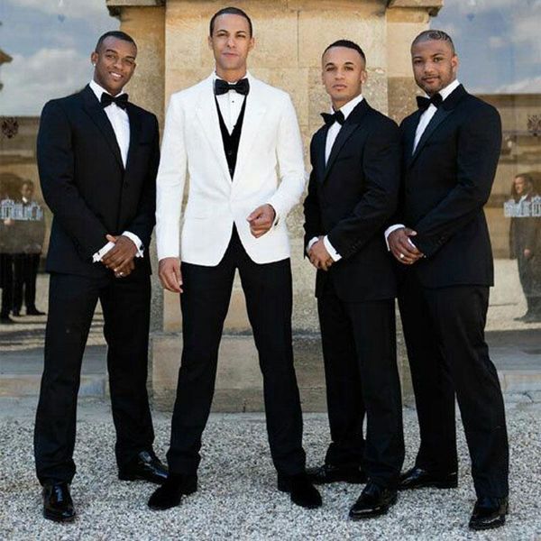 

men's suits & blazers suit homme white men slim fit blazer xejn, White;black