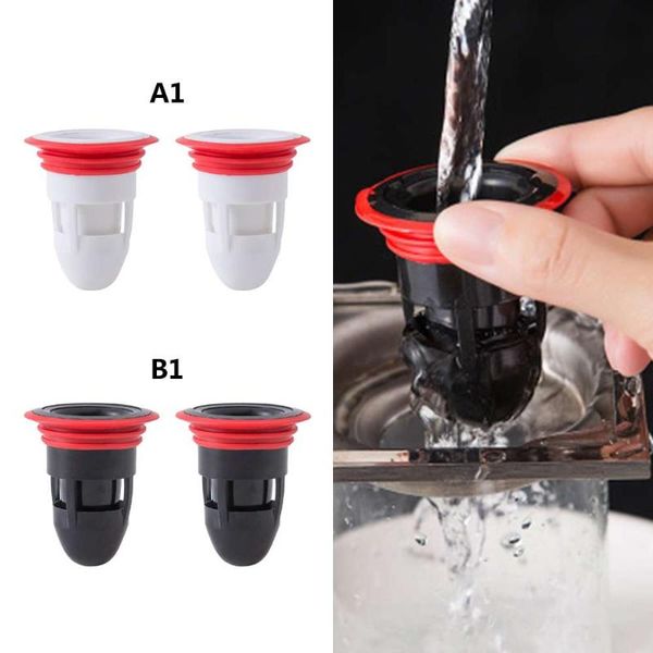 

2pcs premium eco-friendly pp+silicone material floor drain deodorant sealing anti-odor silicone core sewer pipe seal ring bath accessory set