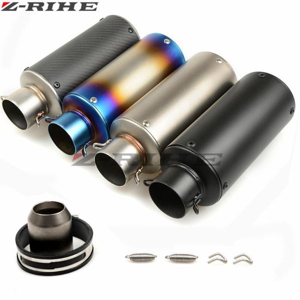 

motorcycle exhaust system universal 51-61mm modified pipe muffler carbon fiber for gsxr750 r6 er6n r1 cbr 300 r3