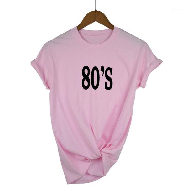 

women's t-shirt 80's letters women t shirt cotton casual funny tshirts for lady tee hipster tumblr black white gray drop ship80&#0