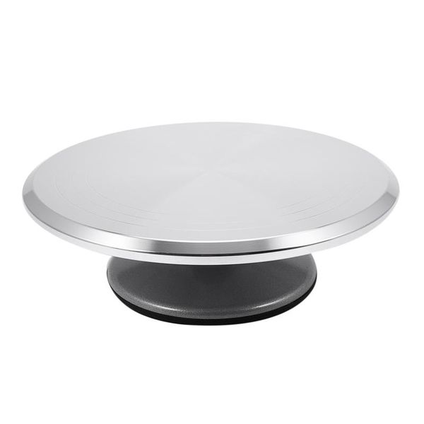 

baking & pastry tools tool alloy mounted cream cake turntable rotating table stand base turn around decorating silver metal
