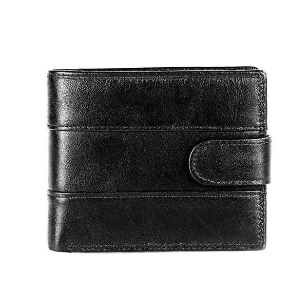 

vintage men wallet genuine leather short coin purse fashion hasp for male portomonee with card holder po wallets, Red;black