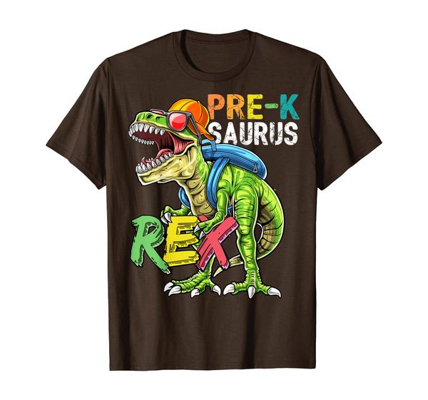 

pre-k saurus rex dinosaur back to school shirt for boys gift, White;black