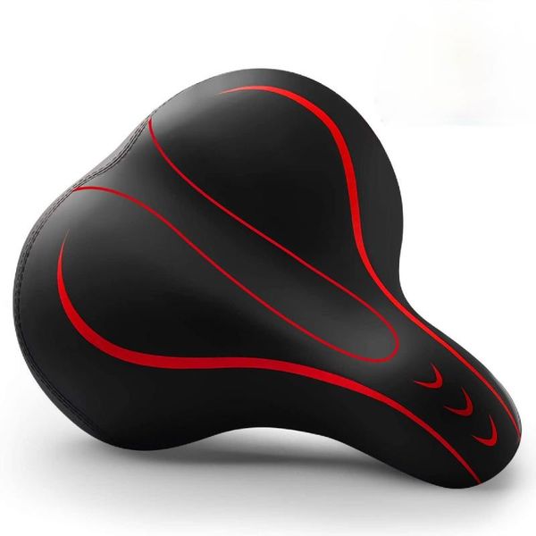 

bike saddles oversized seat, comfortable seat - universal replacement bicycle saddle waterproof leather