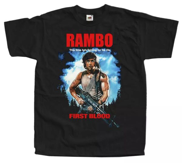 

rambo first blood black tshirt all sizes01234567899758012, White;black