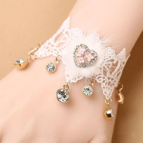 

bridal gloves one piece love heart women wedding evening party rhinestone for valentine's day luvas casamentos 2021, White