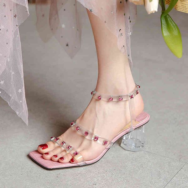 

sandals punk special in the form of high heels summer shoes roma women's fish mouth crystal rivets studded 0xvy, Black