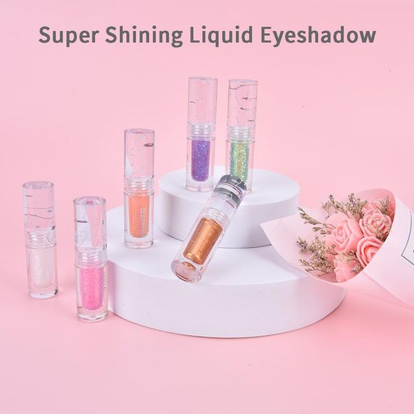 

eye shadow 6 color liquid lighting waterproof super flash fluorescent lamp makeup diamond make-up