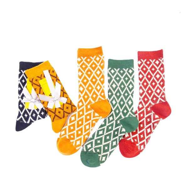 

autumn winter middle double way lattice pile, Black;white