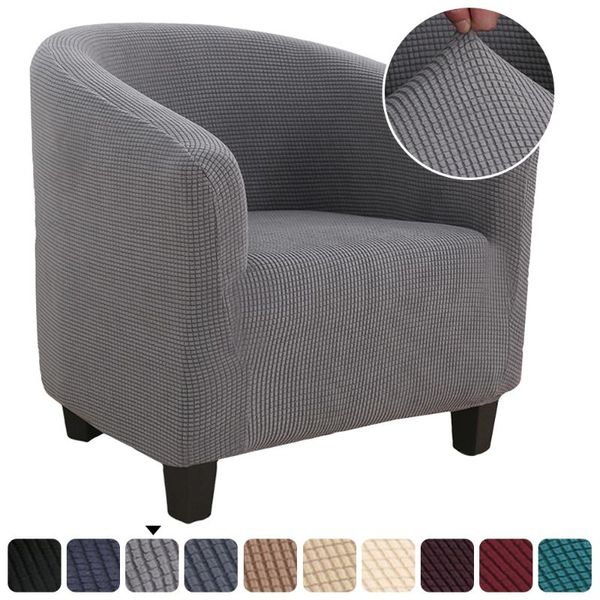 

chair covers sliver gray spandex elastic stretch coffee tub sofa armchair seat cover protector washable furniture slipcover home decor