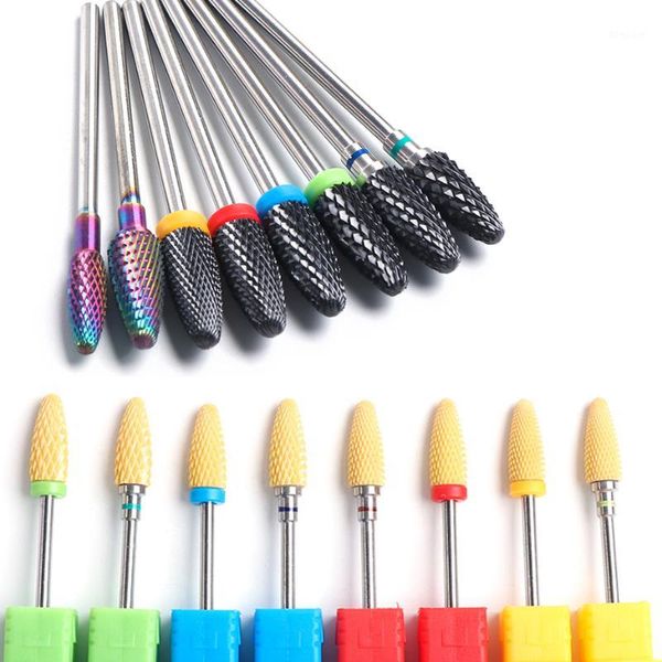 

types nail drill bits rainbow tungsten electric gel removing machine carbide ceramic milling cutter art tools lycs1-271, Silver