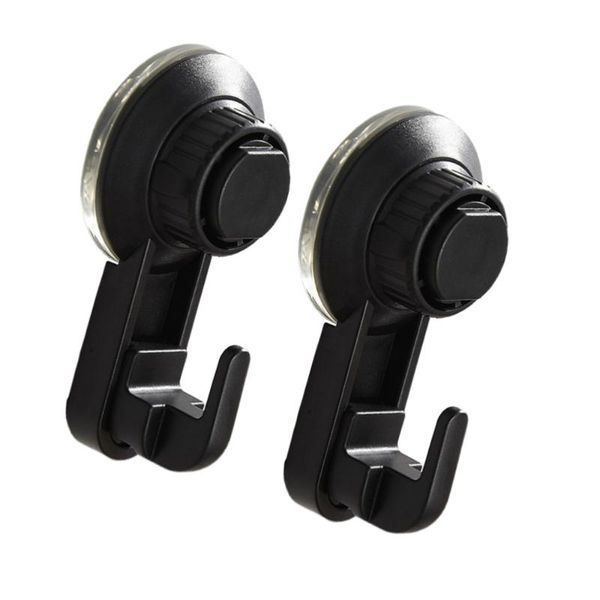 

2Pcs Suction Cup Hooks Punch-Free Hook Wall-Mounted Multifunctional Pothook Clothes Hanger Black & Rails