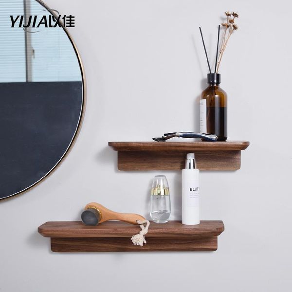 

bathroom shelf wood wall mounted kitchen storage holder living room rack shelves