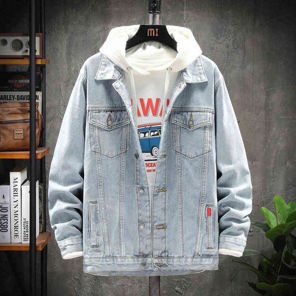 

men's jackets jaqueta jeans masculina, casaco de cowboy da moda para outono e inverno, cor sÃ³lida, com tamanhos grans oji0, Black;brown