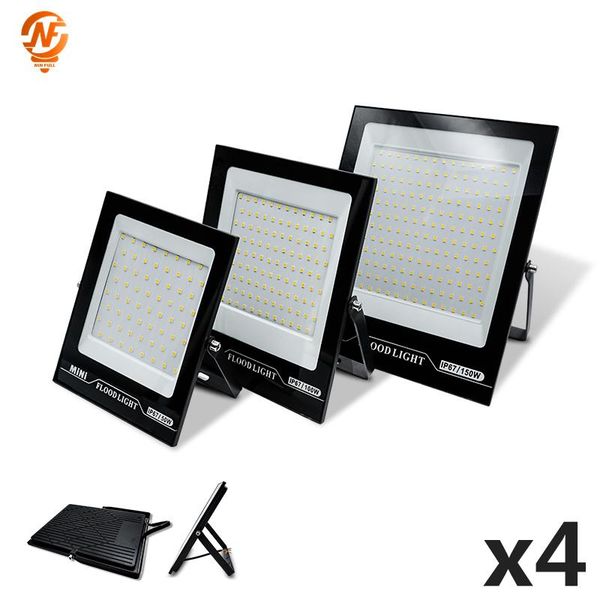 

floodlights 4pcs/lot led flood light ac 220v 10w 20w 30w 50w 100w 150w outdoor floodlight ip67 waterproof street lamp landscape lighting