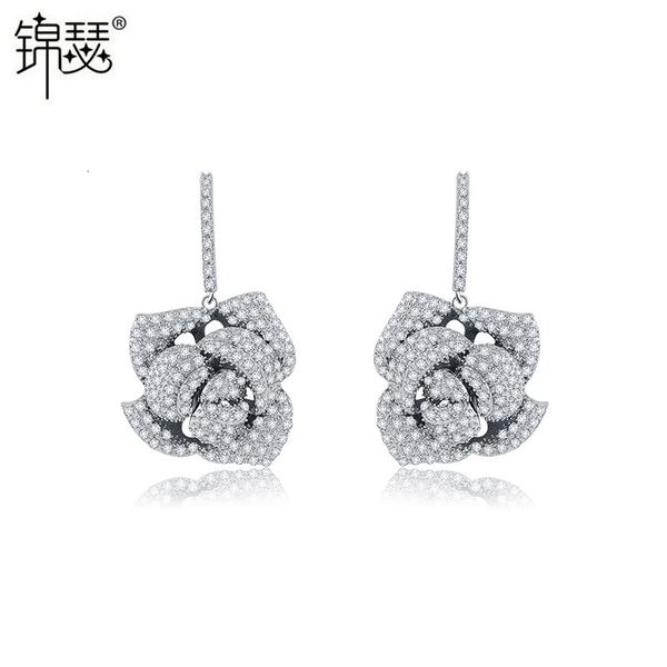 

jewelry charm stud mandala korean version aaa zircon fashion popular earrings gift girl, Golden