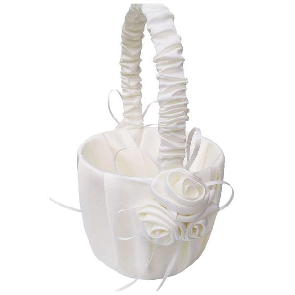 

storage baskets flower girl basket for wedding collection traditional white