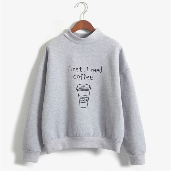 

2019 autumn new large coffee letter loose plush long sleeve sweater for women, Black