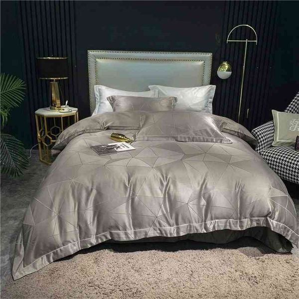 

white gray (duvet cover+bed sheet+pillow shams) satin like silk duvet cover bottom and bed sheet is 100%cotton