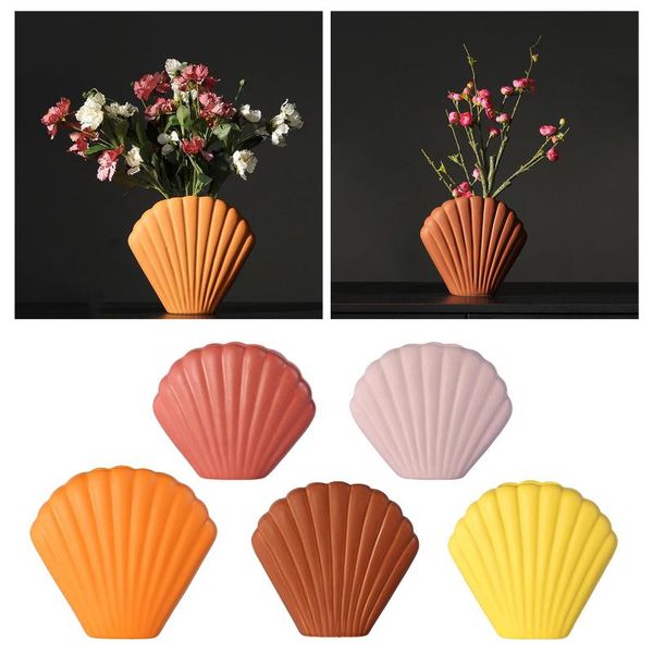 

ceramic vase living room bedroom decoration ornaments modern vases for flower arrangements shell shape design