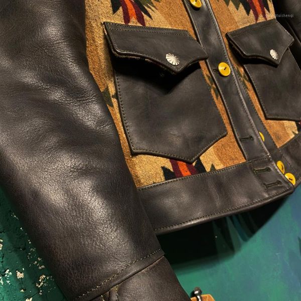 

cdj-120 rockcanroll read description super quality coat genuine cow suede leather outerwear cowhide stylish jacket men's & faux, Black