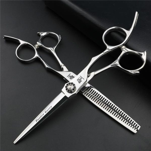 

hair scissors professional barber 440c steel salon haircut tools 6 inch