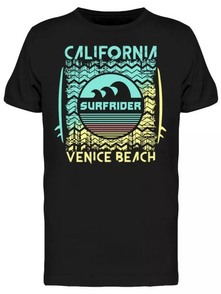 

Surf Rider Venice Beacn Tee Men's -Image by Shutterstock, White;black