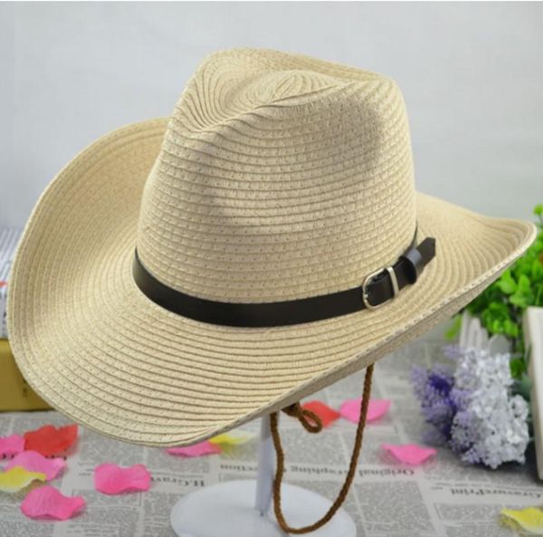 

stingy brim hats sunhat korean version of men summer beach sunscreen holiday cool fashion women sun protection fishing straw cap h162, Blue;gray
