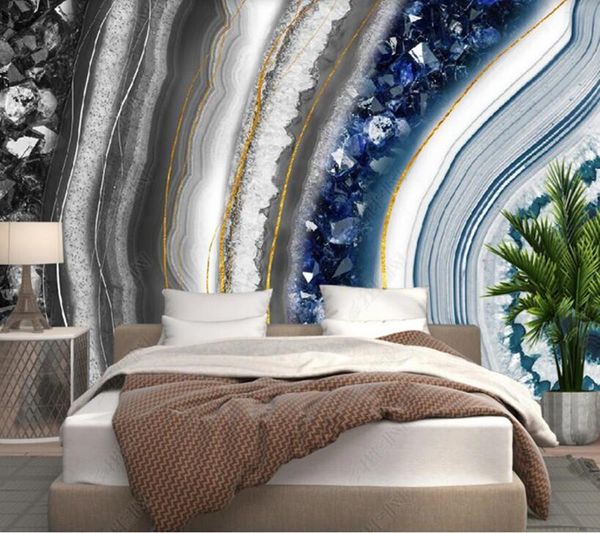 

wallpapers papel de parede light luxury microcrystalline marble agate slice background wall 3d wallpaper,bedroom ktv bar mural decor