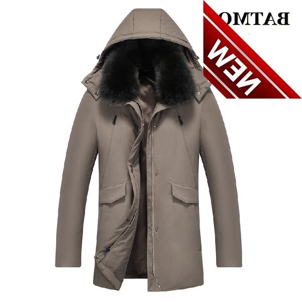 

batmo 2021 new arrival winter 90% white duck down hooded jackets men,men's coat ,plus-size lz9902, Black