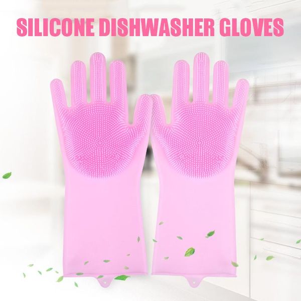 

disposable gloves magic silicone dishwashing durable high temperature resistance kitchen scrub cleaning tool in stock