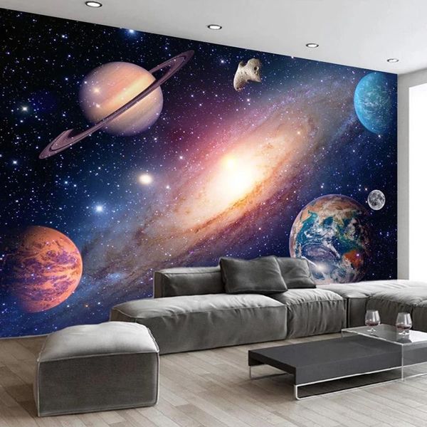

custom 3d self adhesive wallpaper modern universe starry sky po murals living room kids bedroom background wall home decor wallpapers