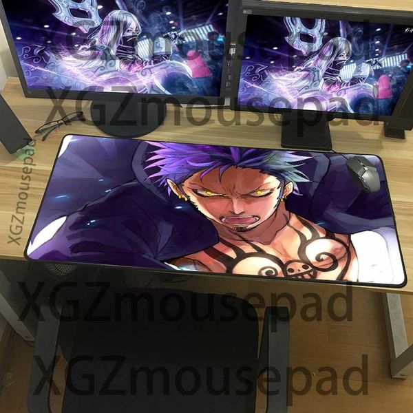 

mouse pads & wrist rests xgz large game pad black precision lock edge anime one piece law computer keyboard custom table mat rubber non-slip