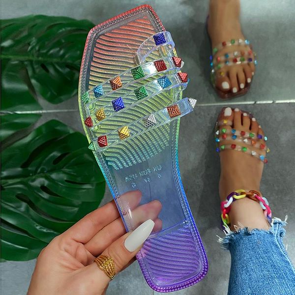 

sandals breathable outdoor summer beach fashion rhinestone women's shoes open toe plus size 36-42, Black