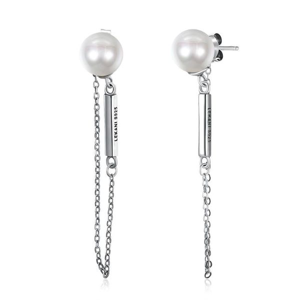 

hoop & huggie sterling silver fashion earrings pearl elegant earhook, Golden;silver