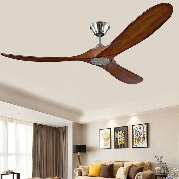 

ceiling fan 60 inch dc industrial vintage wooden ventilator with no light remete control decorative blower wood retro fans
