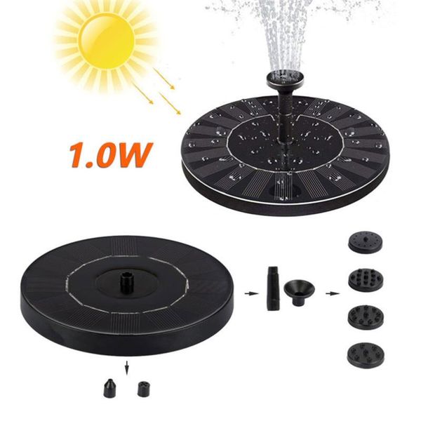 

1.0w solar fountain pump standing floating bird bath water pumps for garden, patio, pond, pool and outdoor garden decorations