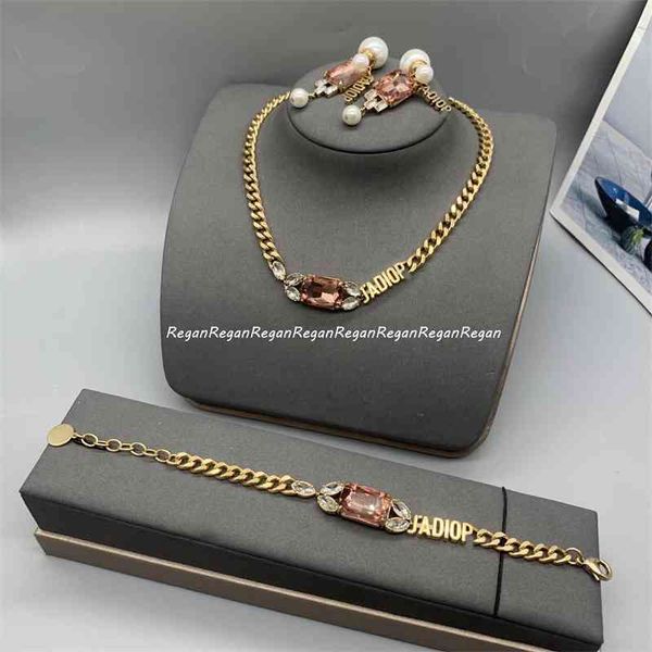 

75% off outlet online dijia pearl powder suit women's 21-year new full necklace bracelet earrings elegant, Black